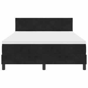 Boxspringbett Schwarz Samt 140x190 cm
