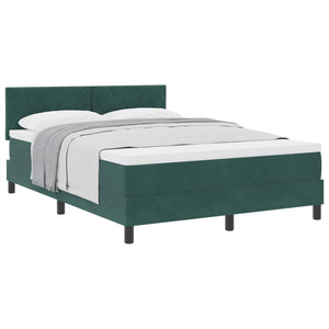 Boxspringbett Dunkelgrün 140x200 cm Samt