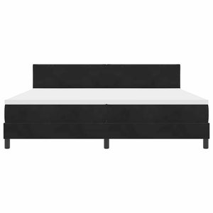 vidaXL Lit tapissier avec tête de lit noir 200 x 200 cm Velours