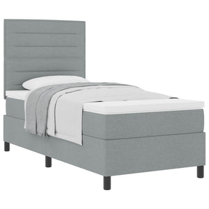 Boxspringbett mit Matratze Hellgrau 80x200 cm