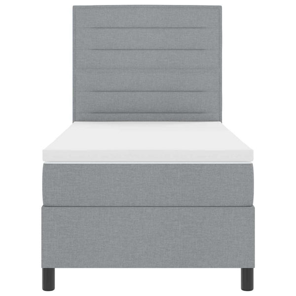 Boxspringbett mit Matratze Hellgrau 80x200 cm