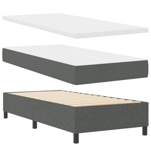 Boxspringbett Dunkelgrau 80x200 cm