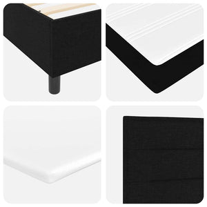 Boxspringbett mit Matratze Schwarz 80x200 cm
