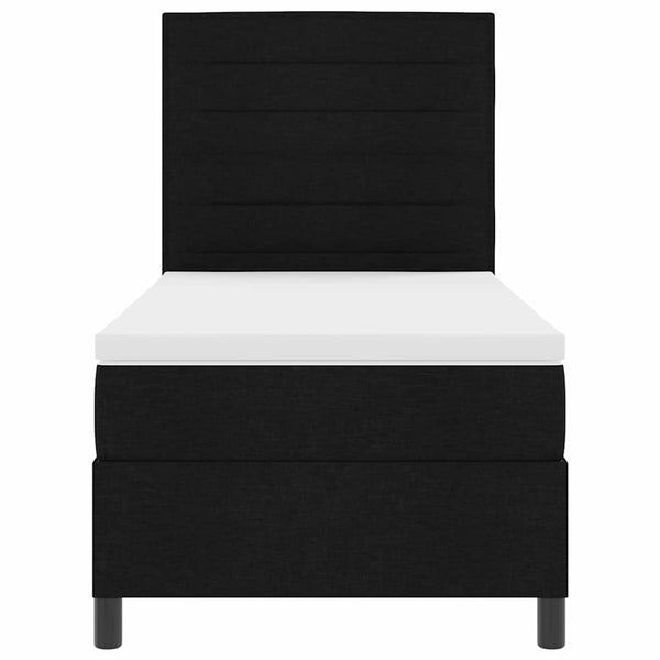 Boxspringbett mit Matratze Schwarz 80x200 cm
