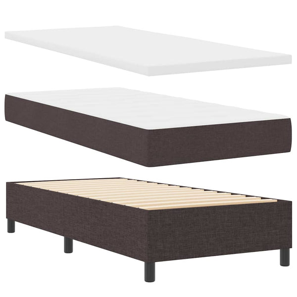 Boxspringbett mit Matratze Dunkelbraun 80x200