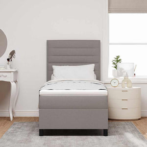 Boxspringbett Taupe 80x200 cm mit Matratze