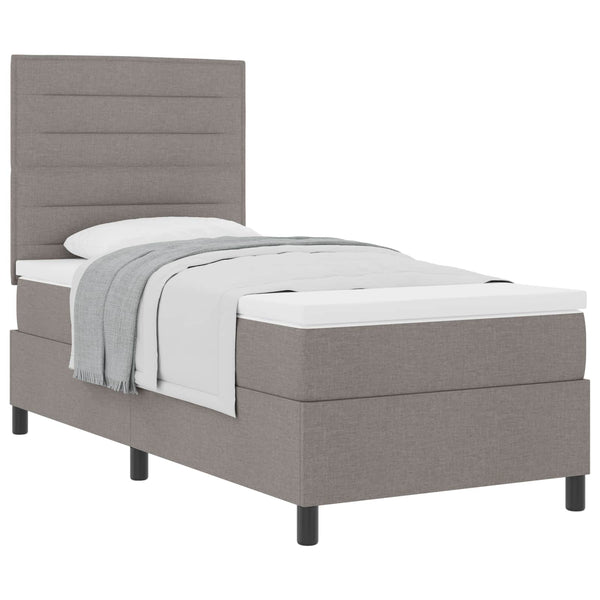 Boxspringbett Taupe 80x200 cm mit Matratze
