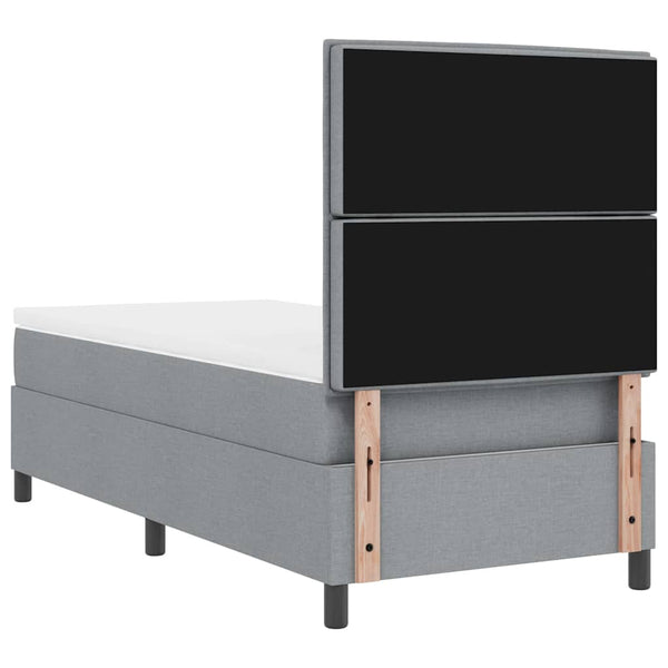 Boxspringbett mit Matratze Hellgrau 90x190 cm
