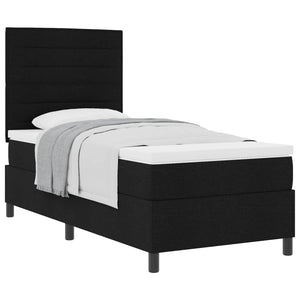 Boxspringbett mit Matratze Schwarz 90x190 cm