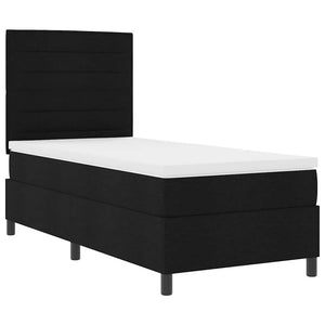 Boxspringbett mit Matratze Schwarz 90x190 cm