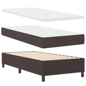 Boxspringbett mit Matratze Dunkelbraun 90x190 cm