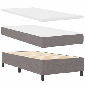 Boxspringbett Taupe mit Matratze 90x190 cm