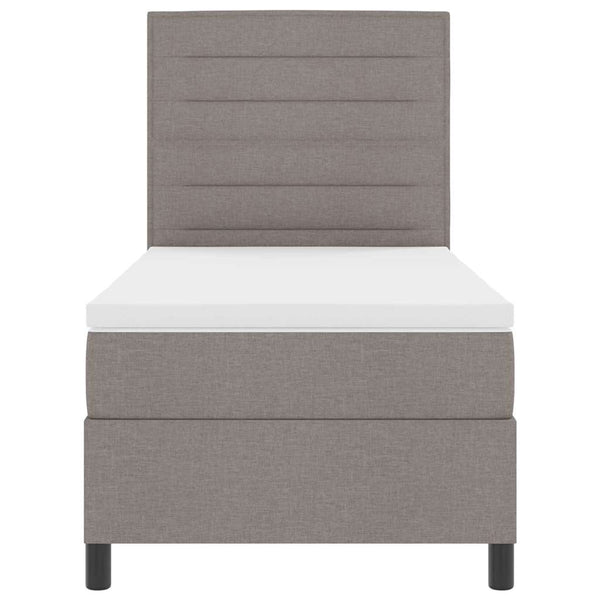 Boxspringbett Taupe mit Matratze 90x190 cm
