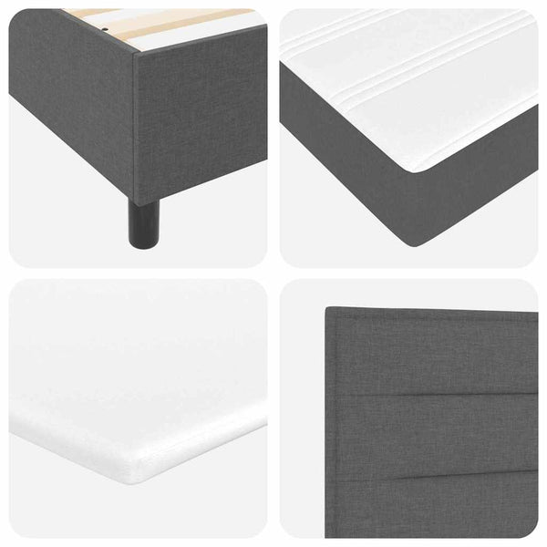 Boxspringbett mit Matratze Dunkelgrau 90x200 cm