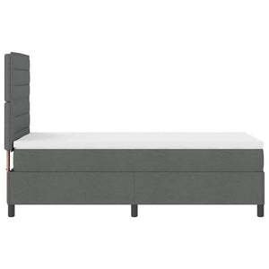 Boxspringbett mit Matratze Dunkelgrau 90x200 cm