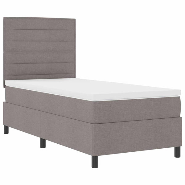 Boxspringbett Taupe 90x200 cm mit Matratze