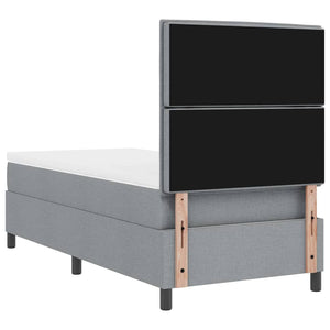 Boxspringbett mit Matratze Hellgrau 100x200 cm