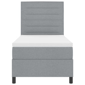 Boxspringbett mit Matratze Hellgrau 100x200 cm