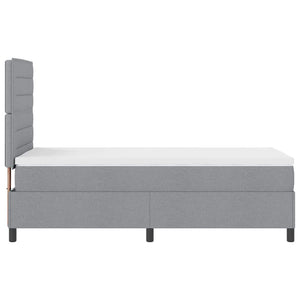 Boxspringbett mit Matratze Hellgrau 100x200 cm