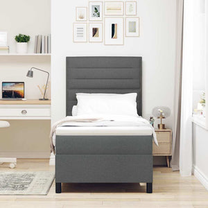 Boxspringbett mit Matratze Dunkelgrau 100x200 cm