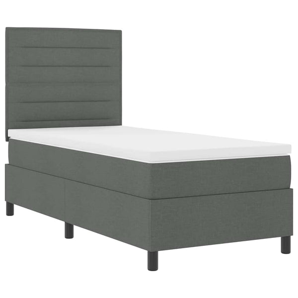 Boxspringbett mit Matratze Dunkelgrau 100x200 cm