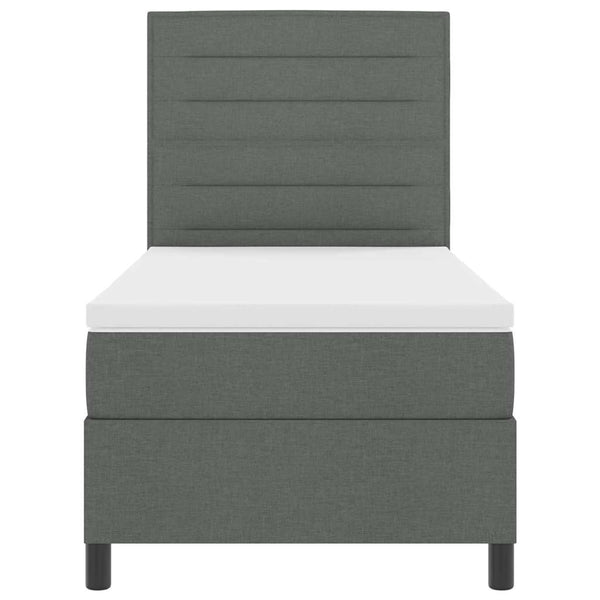 Boxspringbett mit Matratze Dunkelgrau 100x200 cm