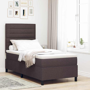 Boxspringbett mit Matratze Dunkelbraun 100x200 cm