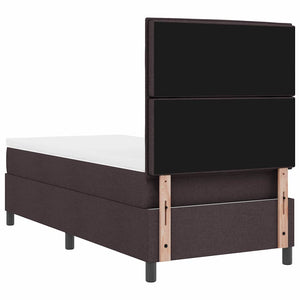 Boxspringbett mit Matratze Dunkelbraun 100x200 cm
