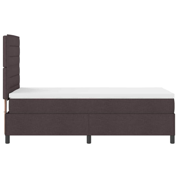 Boxspringbett mit Matratze Dunkelbraun 100x200 cm