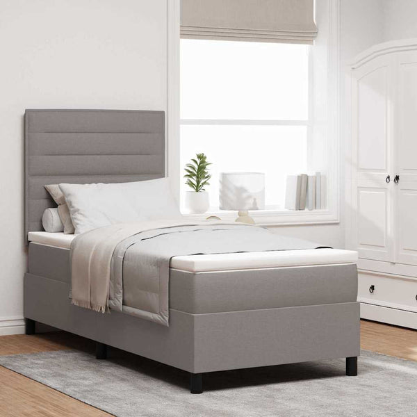 Boxspringbett mit Matratze Taupe 100x200 cm