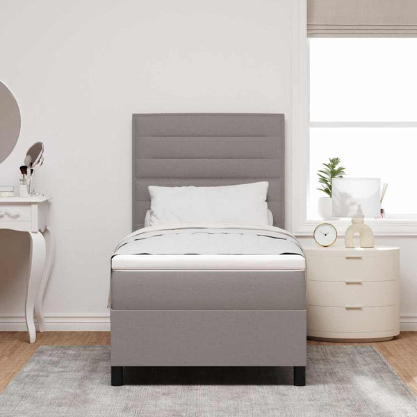 Boxspringbett mit Matratze Taupe 100x200 cm