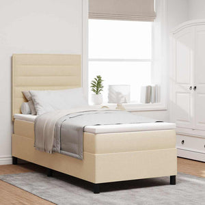 Boxspringbett mit Matratze Creme 100x200 cm