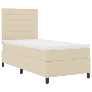 Boxspringbett mit Matratze Creme 100x200 cm