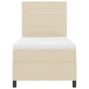 Boxspringbett mit Matratze Creme 100x200 cm