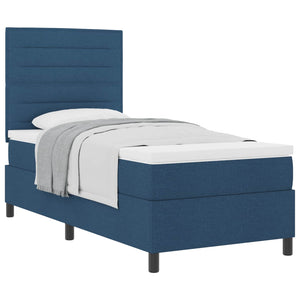 Boxspringbett Blau 100x200 cm mit Matratze