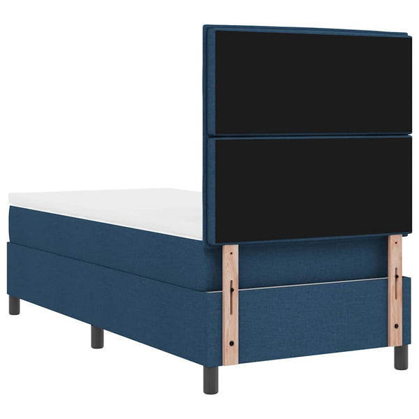 Boxspringbett Blau 100x200 cm mit Matratze