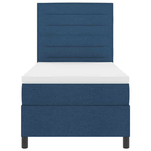 Boxspringbett Blau 100x200 cm mit Matratze