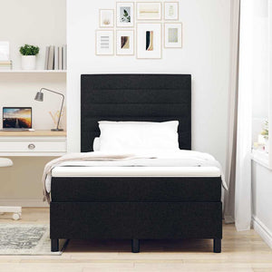 Boxspringbett mit Matratze Schwarz 120x190 cm