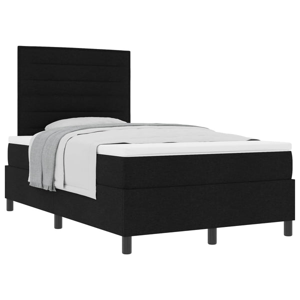 Boxspringbett mit Matratze Schwarz 120x190 cm