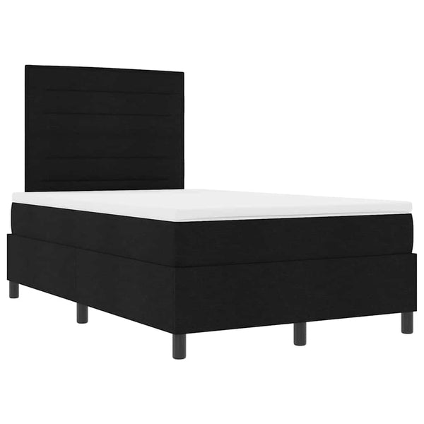 Boxspringbett mit Matratze Schwarz 120x190 cm