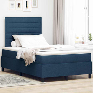Boxspringbett Blau 120x190 cm mit Matratze