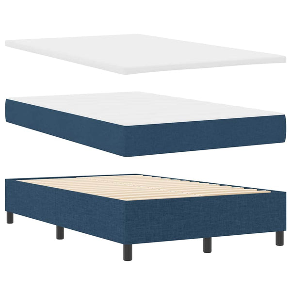 Boxspringbett Blau 120x190 cm mit Matratze