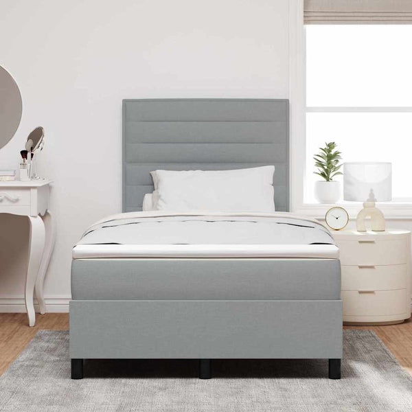 Boxspringbett mit Matratze Hellgrau 120x200 cm