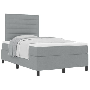 Boxspringbett mit Matratze Hellgrau 120x200 cm