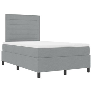 Boxspringbett mit Matratze Hellgrau 120x200 cm