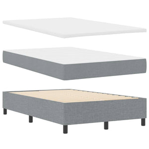 Boxspringbett mit Matratze Hellgrau 120x200 cm