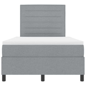 Boxspringbett mit Matratze Hellgrau 120x200 cm