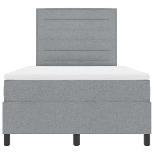 Boxspringbett mit Matratze Hellgrau 120x200 cm