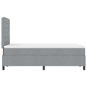 Boxspringbett mit Matratze Hellgrau 120x200 cm