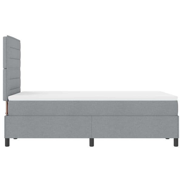Boxspringbett mit Matratze Hellgrau 120x200 cm